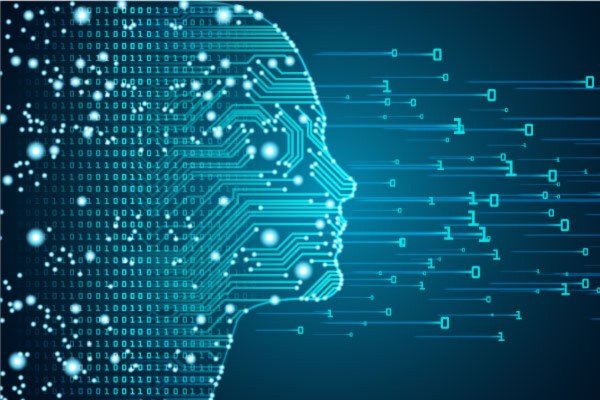 Digitaler Kopf welches die Ki Basierte virtuelle Gesundheit assistieren soll.